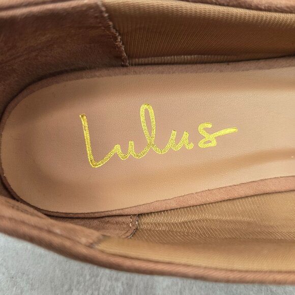 Lulus Pointed Toe Flat Loafers 10 Brown Minimalist Preppy Old Money Slip On Shoe - Picture 11 of 11